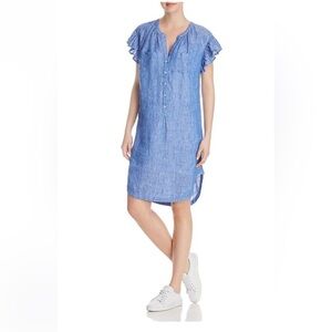 Joie “Fermina” linen sundress with ruffle sleeves